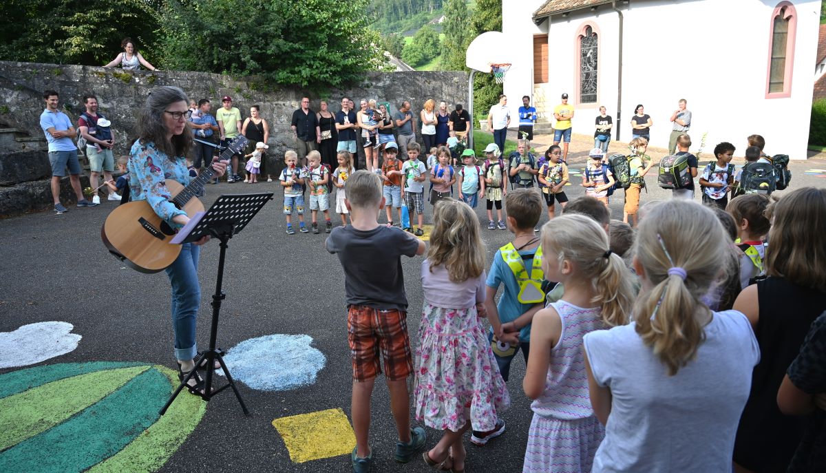 Singen auf dem Pausenplatz